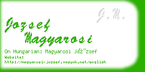 jozsef magyarosi business card